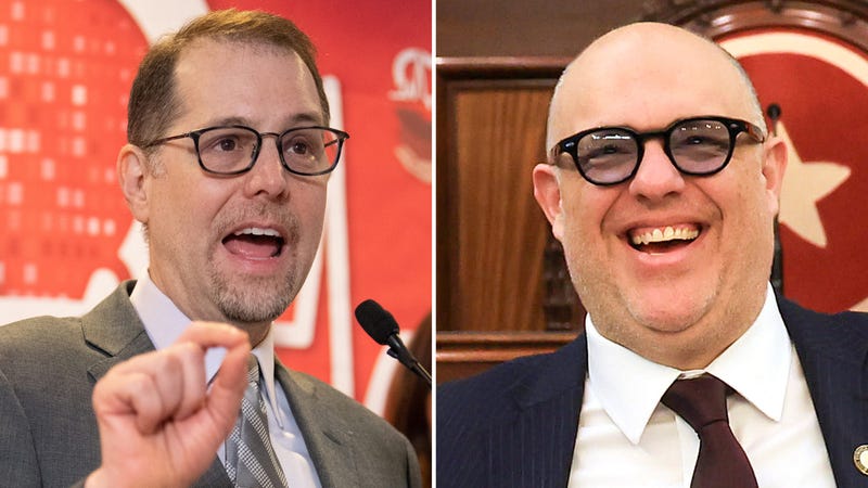 Manhattan Borough President Mark Levine and City Councilman Justin Brannan