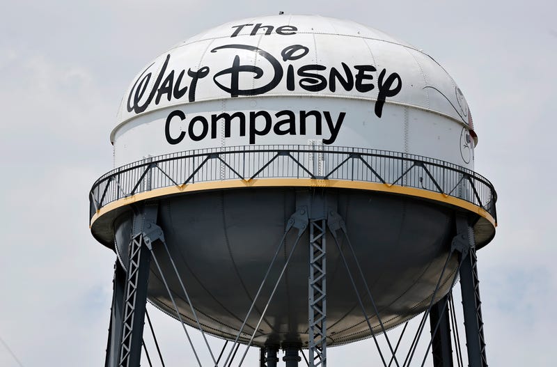 A water tower stands at Walt Disney Studios on June 3, 2025 in Burbank, California