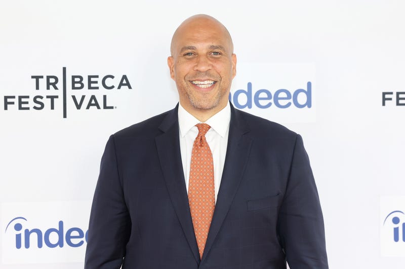 Cory Booker attends the "Street Fight" 20th anniversary screening during the 2025 Tribeca Film Festival at SVA Theater on June 13, 2025