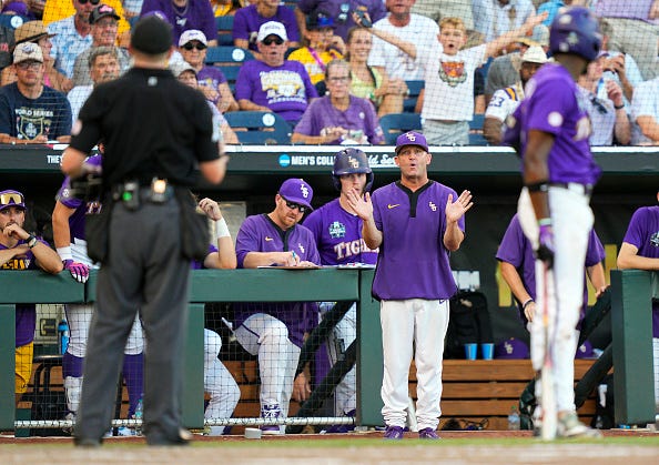 LSU baseball coach Jay Johnson
