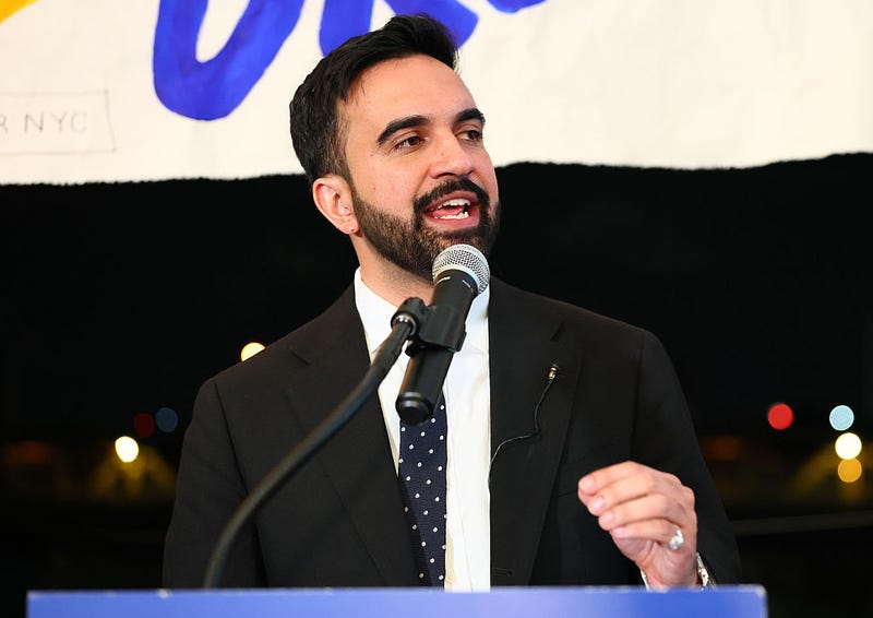 New York mayoral candidate, State Rep. Zohran Mamdani (D-NY) speaks to supporters during an election night gathering at The Greats of Craft LIC on June 24, 2025 in Long Island City.