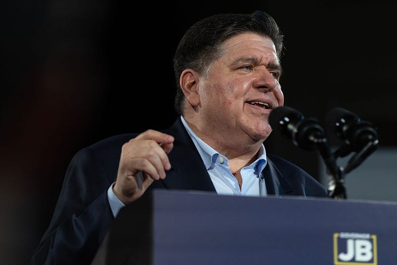 Illinois Governor JB Pritzker speaks during a rally where he announced he would be seeking a third term in the Illinois governor's office on June 26, 2025 in Chicago, Illinois. Pritzker signed new bills into law Monday that aim to make apply to college easier and cheaper. 