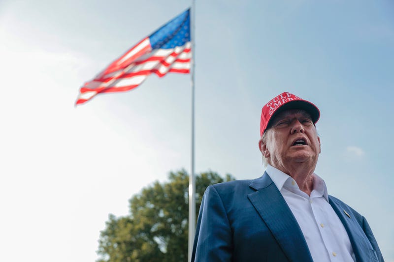 WASHINGTON, DC - JULY 01: U.S. President Donald Trump speaks to reporters on the South Lawn before boarding Marine One and departing the White House on July 01, 2025 in Washington, DC. Trump is traveling to Ochopee, Florida to visit a newly built immigration detention center in the Florida Everglades dubbed "Alligator Alcatraz." (Photo by Anna Moneymaker/Getty Images)