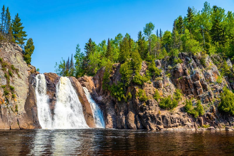 High Falls of the Baptism River in Tettegouche State Park.