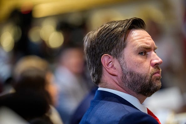 U.S. Vice President J.D. Vance attends a cabinet meeting with U.S. President Donald Trump at the White House on July 08, 2025 in Washington, DC. Trump discussed a wide range of topics during the portion of the meeting that was open to members of the media. (Photo by Andrew Harnik/Getty Images)