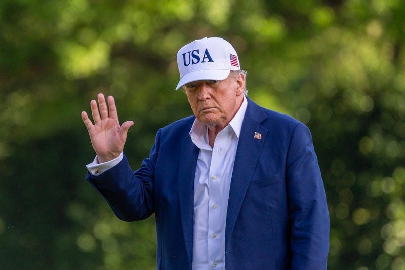 WASHINGTON, DC - JULY 06: U.S. President Donald Trump walks on the south lawn of the White House on July 06, 2025 in Washington, DC. President Trump is returning from a 4th of July weekend in Bedminster. (Photo by Tasos Katopodis/Getty Images)