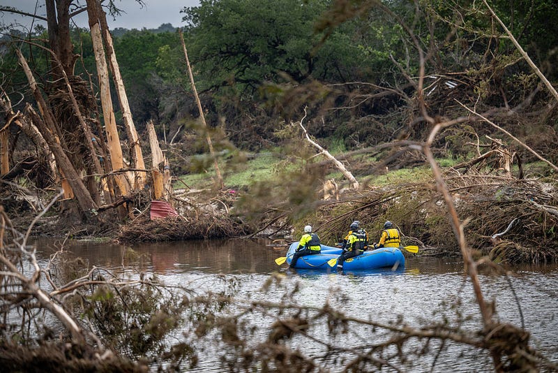  Search and Recover unit paddles along the Guadalupe River