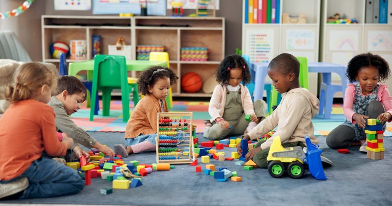 Stock image of children in a classroom