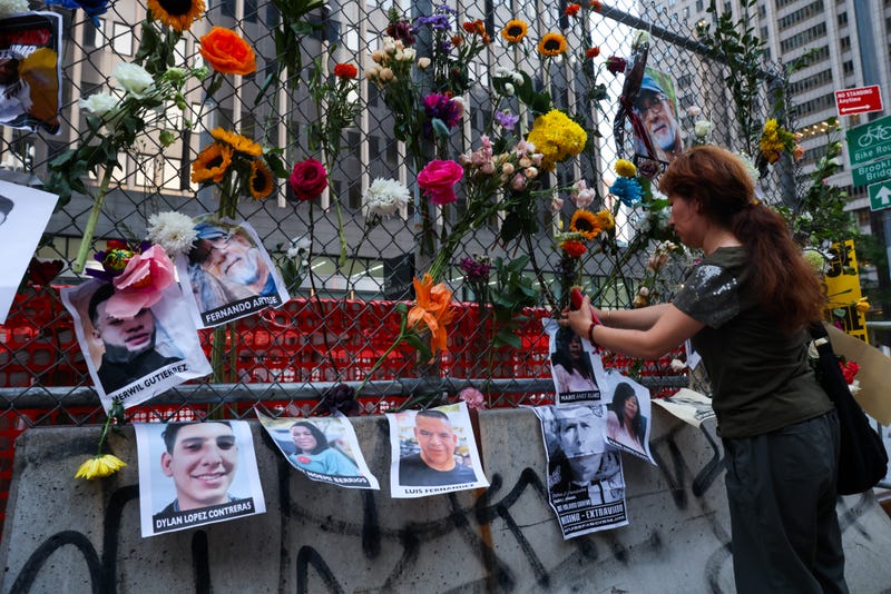 People participate in a "'Good Trouble Lives On' rally and march in Manhattan on July 17, 2025