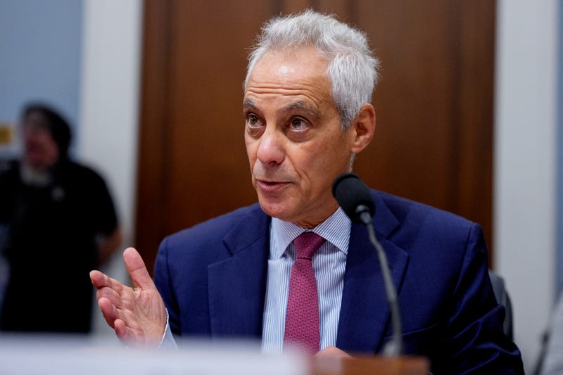 Former Chicago mayor Rahm Emanuel testifies on Capitol Hill, July 2025.