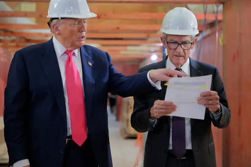 Donald Trump and Jerome Powell