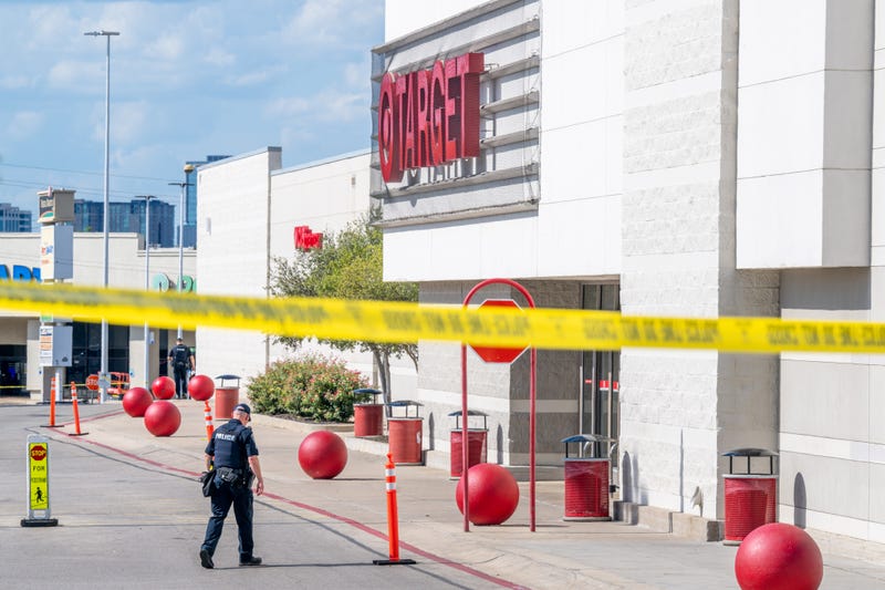 Crime scene tape around Austin, Texas Target store