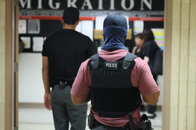 An officer at an immigration office in New York. 