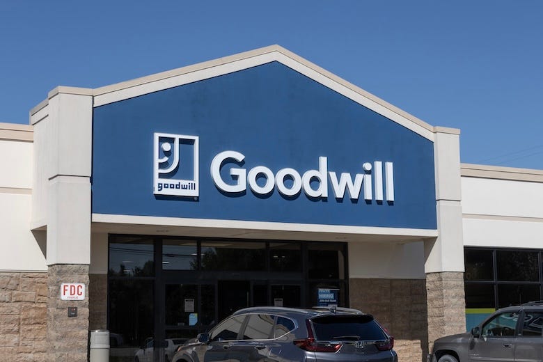Entrance to a Goodwill store