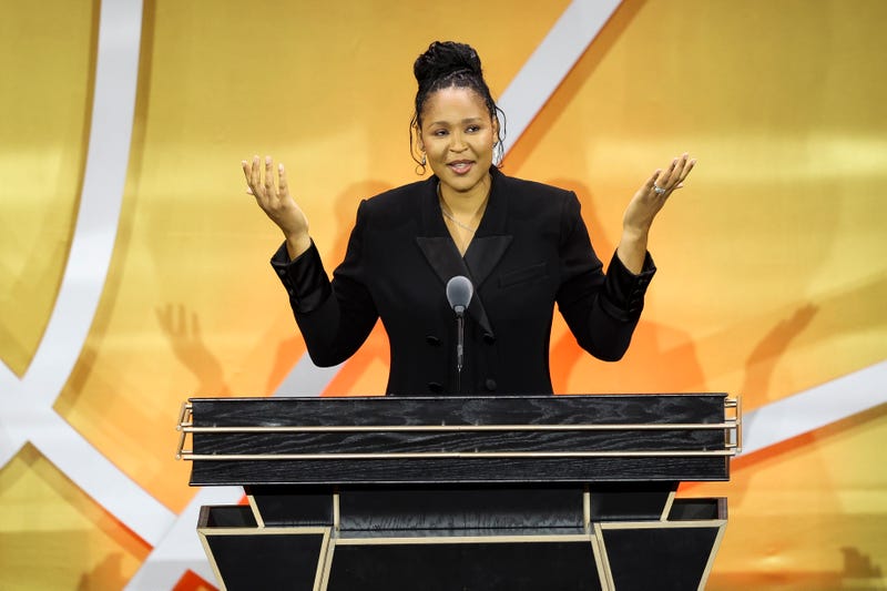 UConn great Maya Moore is inducted to the Naismith Basketball Hall of Fame in Springfield, MA, 9/6/25