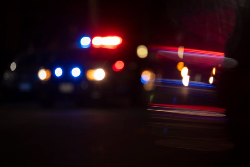 Abstract Police Lights Lens Flare