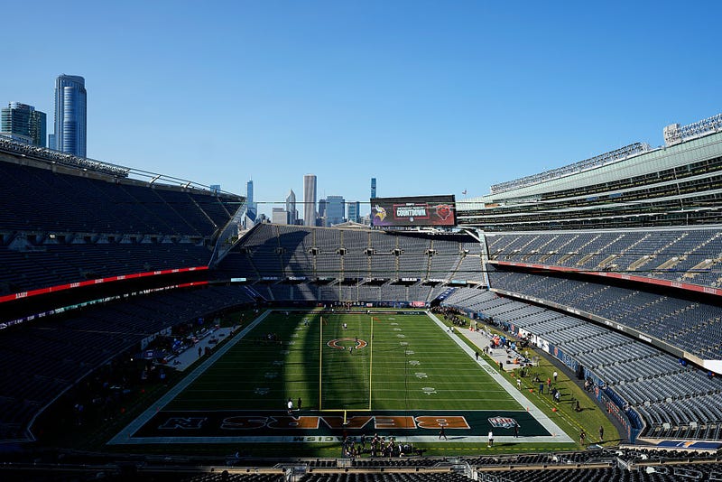 Soldier Field before the Bears hosted the Minnesota Vikings, September 8, 2025.