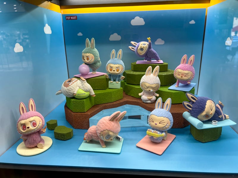 Pop Mart collectible toys, including the Labubu characters, are on display in a Pop Mart Robo Shop on September 09, 2025, in Miami, Florida. 