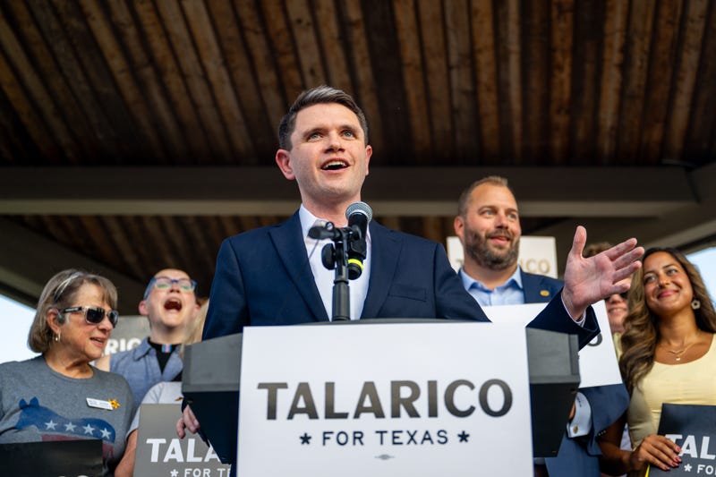 Rep. James Talarico campaigns for U.S. Senate seat