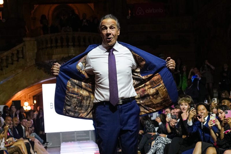Former Gov. Andrew Cuomo walks the runway at the Style Across The Aisle showcase on Sept. 10, 2025