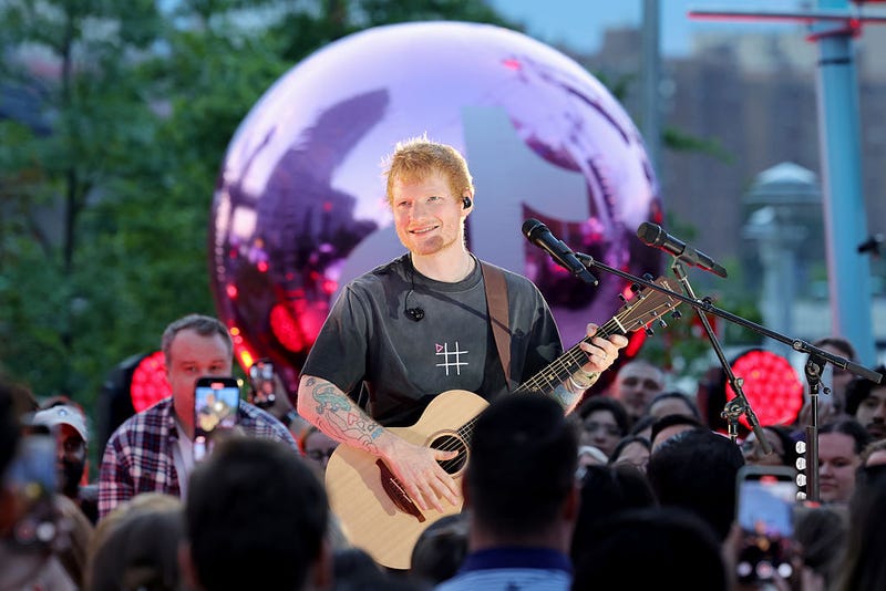 Ed Sheeran performs onstage during TikTok Presents Ed Sheeran's Play, LIVE from New York at Domino Park on September 13, 2025 in Brooklyn, New York. 