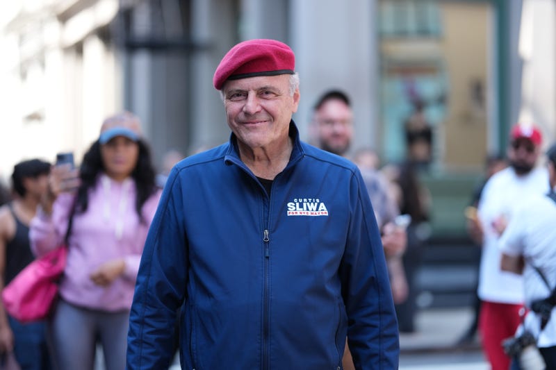 Curtis Sliwa is seen, during New York Fashion Week, on Sept. 13, 2025