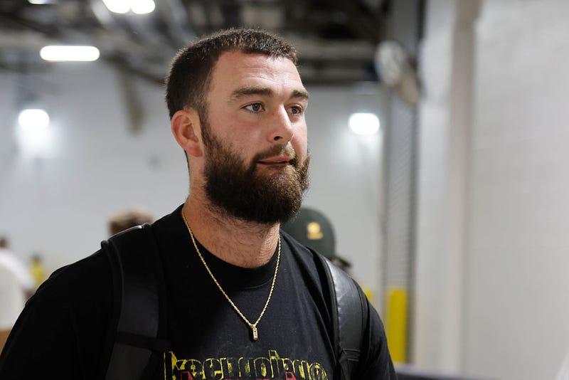  Skylar Thompson #17 of the Pittsburgh Steelers arrives prior to a game against the Seattle Seahawks