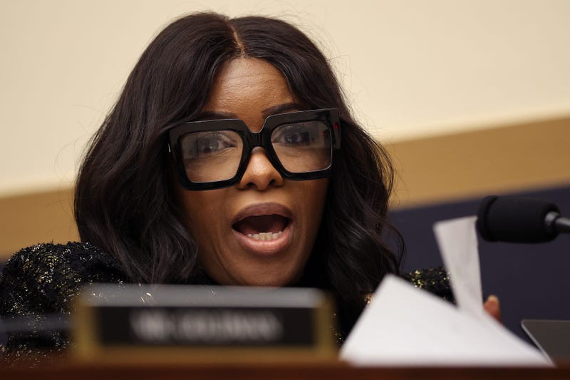 WASHINGTON, DC - SEPTEMBER 17: U.S. Rep. Jasmine Crockett (D-TX) speaks during a House Judiciary Committee hearing with Federal Bureau of Investigation Director Kash Patel in the Rayburn House Office Building on September 17, 2025 in Washington, DC. Patel is facing questions from lawmakers for the second straight day following a contentious hearing before the Senate Judiciary Committee where he was criticized for his handling of investigations into the assassination of political activist Charlie Kirk and the case related to convicted sex offender Jeffrey Epstein. (Photo by Win McNamee/Getty Images)