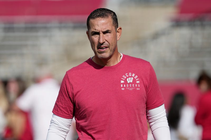 Head coach Luke Fickell of the Wisconsin Badgers looks on before the game against the Maryland Terrapins at Camp Randall Stadium on September 20, 2025 in Madison, Wisconsin