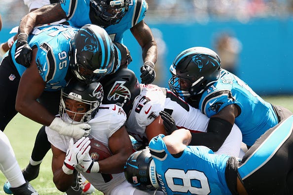 Falcons facing a Panthers team looking to lick wounds from Saints loss