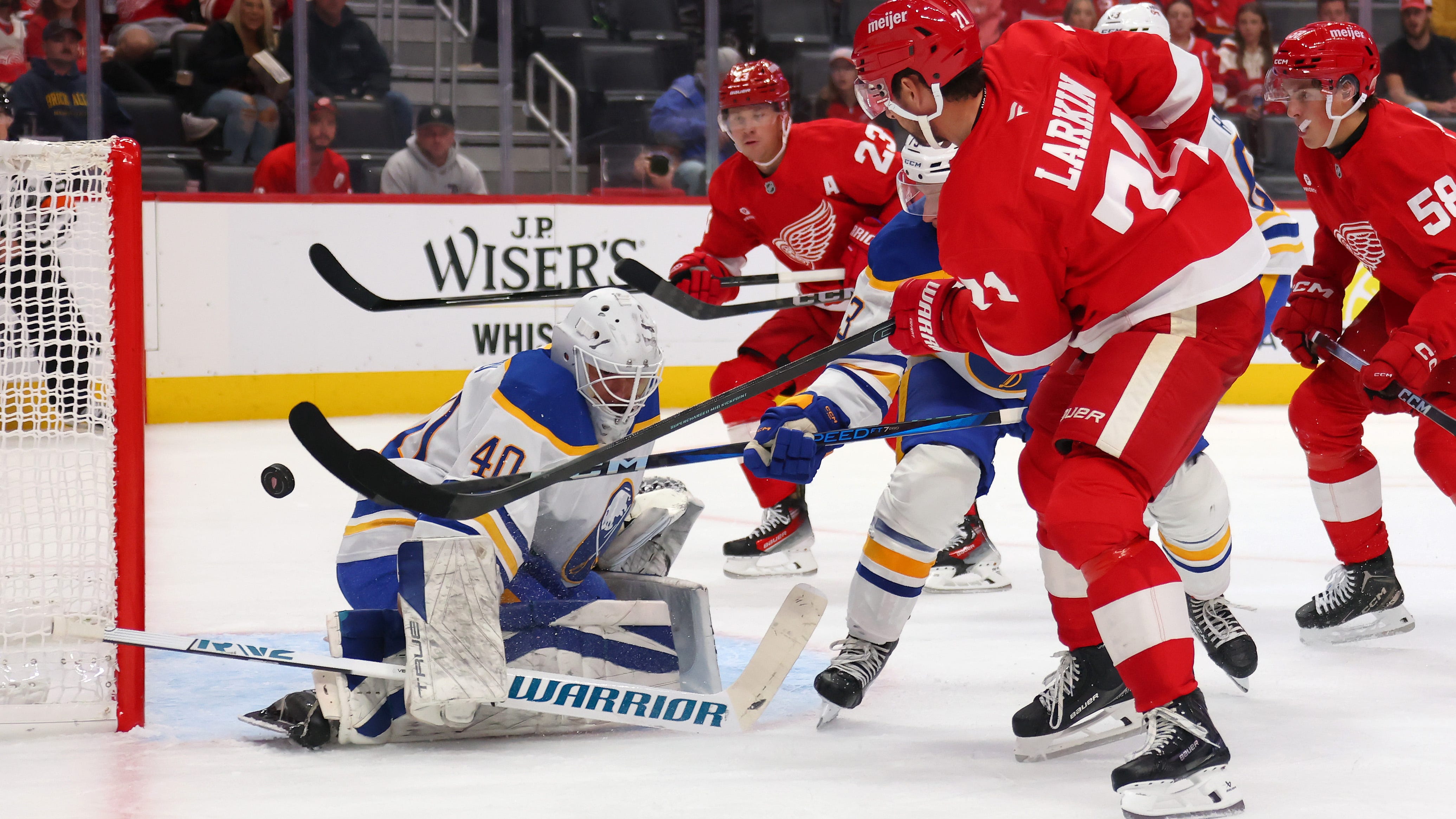 Sabres lose first preseason game in Detroit