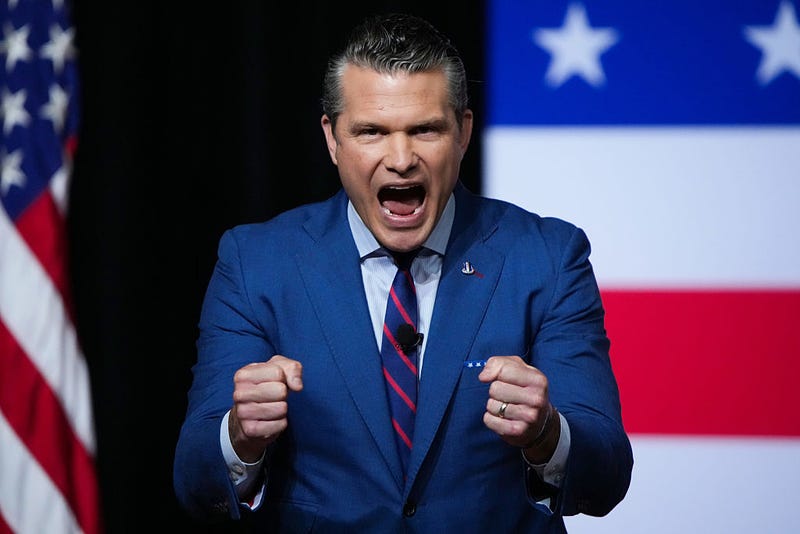 U.S. Secretary of War Pete Hegseth speaks to senior military leaders at Marine Corps Base Quantico on September 30, 2025 in Quantico, Virginia