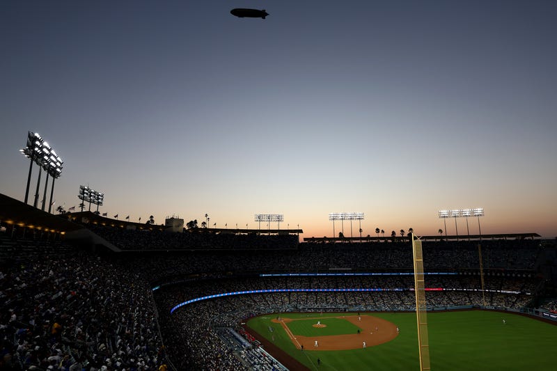 A general view during the third inning between the Los Angeles Dodgers and the Cincinnati Reds in game one of the National League Wild Card Series at Dodger Stadium on September 30, 2025 in Los Angeles, California. 