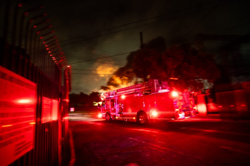 fire truck racing to scene