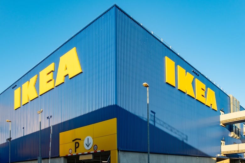 Exterior of an IKEA store