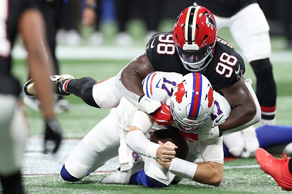 Atlanta Falcons defense answered the challenge of slowing down Josh Allen