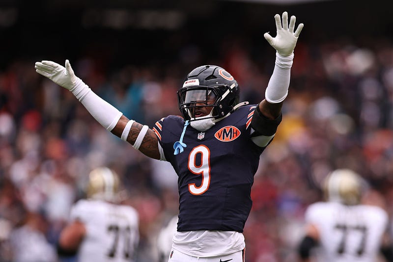 Jaquan Brisker celebrates