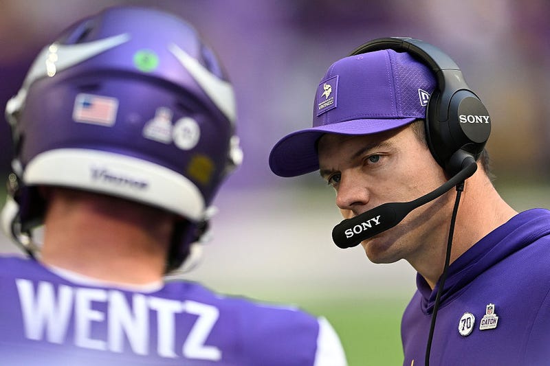 Was McCarthy held out because he hasn’t fully recovered from his ankle injury or was Vikings coach Kevin O’Connell protecting him behind an injury-riddled offensive line that allowed Wentz to take a pounding?