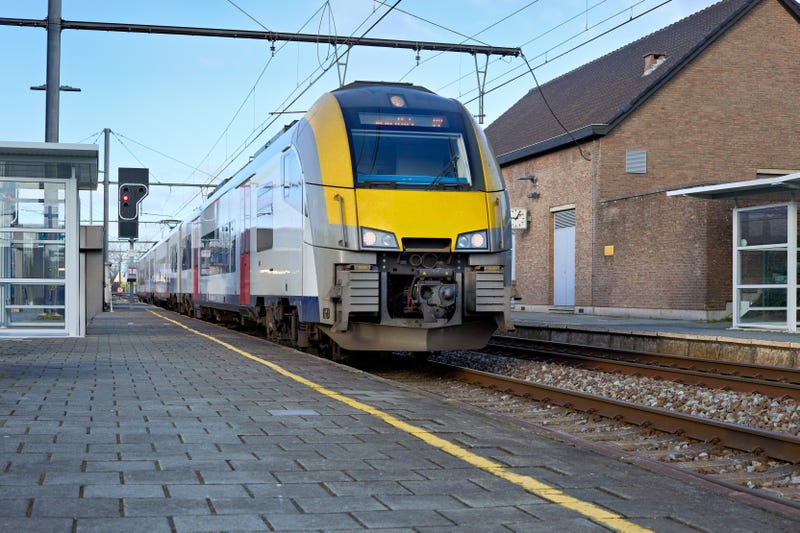 Stock photo of public transportation rail system