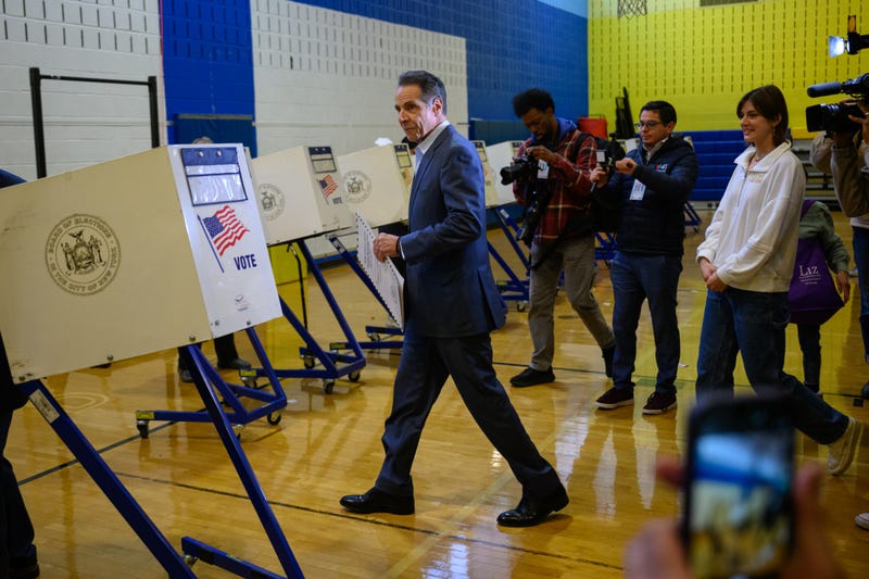 Independent mayoral candidate Andrew Cuomo votes at The High School of Art and Design in Manhattan on Nov. 4, 2025