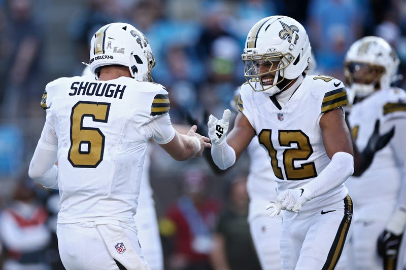 Saints players celebrating