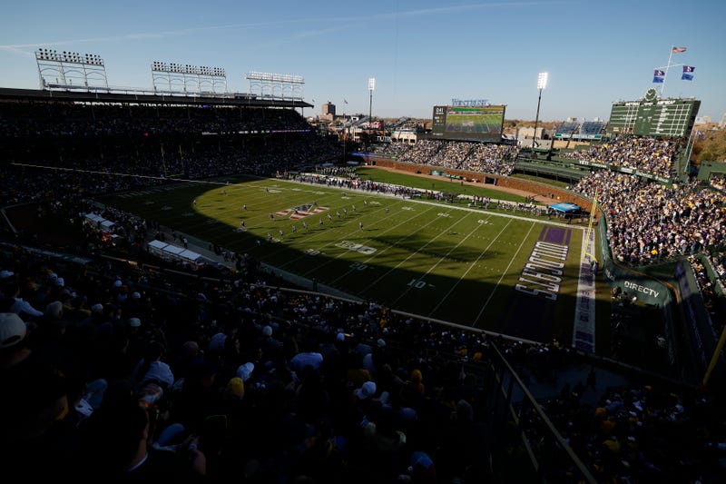 The second half between the Northwestern Wildcats and the Michigan Wolverines at Wrigley Field on November 15, 2025 in Chicago, Illinois. 