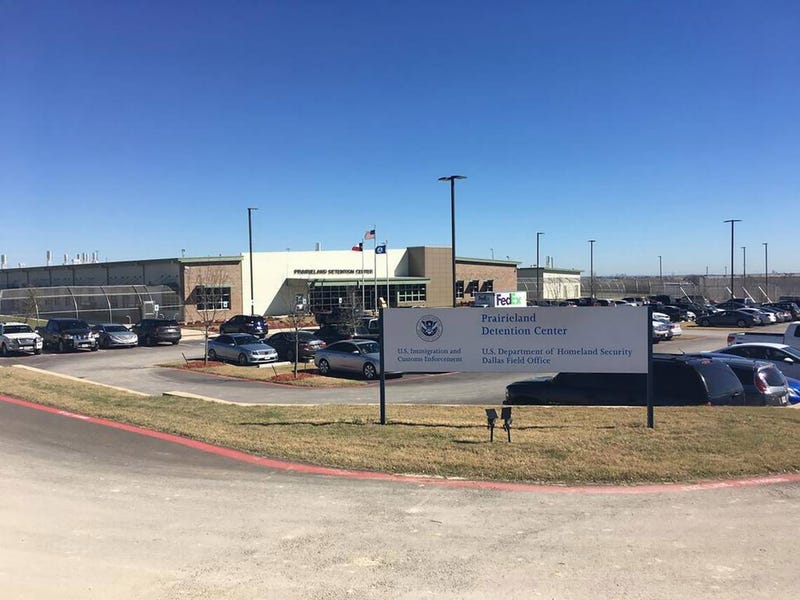 A group ambushed corrections and police officers outside the Prairieland Detention Center in Alvarado, Texas, on July 4, 2025, creating a distraction with fireworks and graffiti before firing upon officers with semiautomatic rifles. (Mark David Smith/Fort Worth Star-Telegram/Tribune News Service via Getty Images)