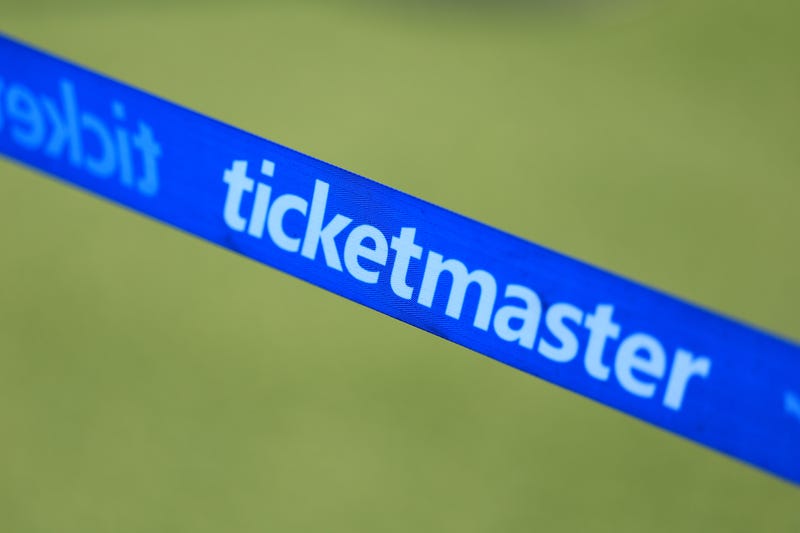 A Ticketmaster banner at an NFL game.