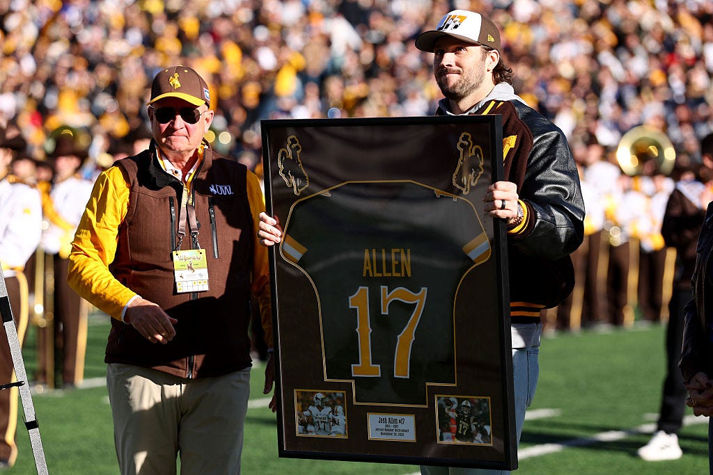 Josh Allen says Wyoming jersey retirement an 'amazing honor'