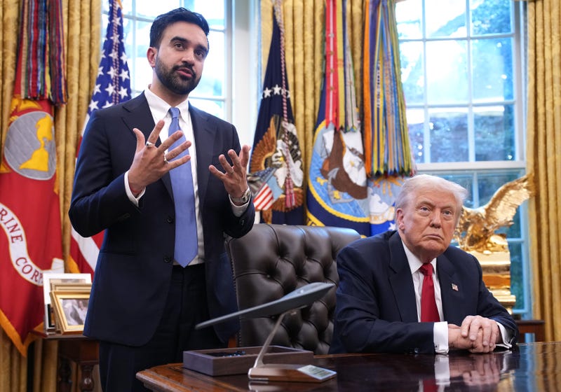 President Donald Trump meets with Zohran Mamdani, then mayor-elect, at the Oval Office of the White House on Nov. 21, 2025