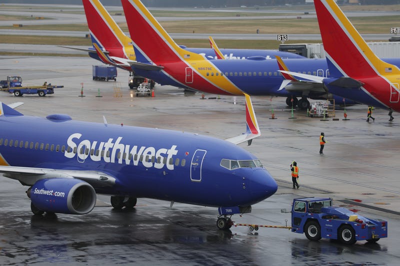 BALTIMORE, MARYLAND - NOVEMBER 26: Airplanes with Southwest Airlines sit on the tarmac at the Baltimore/Washington International Thurgood Marshall Airport on November 26, 2025 in Baltimore, Maryland. Airlines expect up to 31 million travelers to fly during the Thanksgiving holiday between November 21 and December 1. (Photo by Anna Moneymaker/Getty Images)