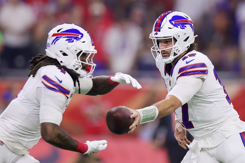 James Cook and Josh Allen