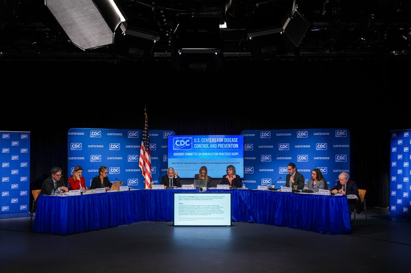 Members of the CDC Advisory Committee on Immunization Practices (ACIP) are seen during a meeting on Dec. 5, 2025 in Atlanta