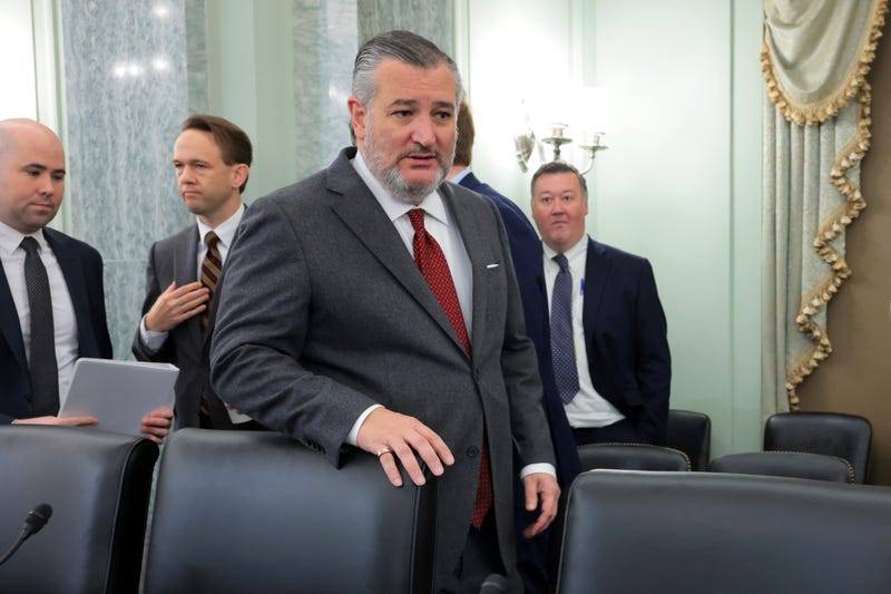 Senator Ted Cruz walks to a Senate hearing
